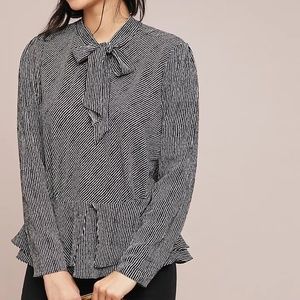 Anthropologie Eri & Ali Peplum Blouse